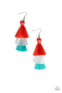 Hold On Your Tassel - Orange Earring 53E