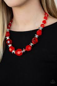 Dime and Dash - Red Necklace 1026n