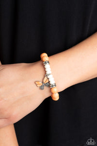 Bold Butterfly - Orange Bracelet 1814b