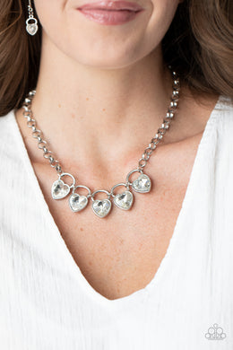 Heart On Your Heels - White Necklace 1372n