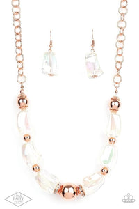 Iridescently Ice Queen - Copper  Necklace 1402n
