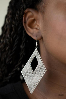 Woven Wanderer - Silver Earring 2827e