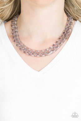 Put It. On Ice - Silver Necklace 11n