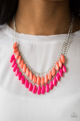 Beaded Boardwalk - Pink Necklace 1166N