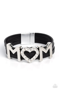 Heart of Mom - Black Bracelet