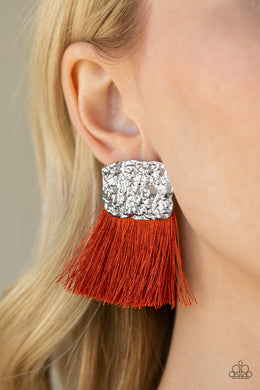 Plume Bloom - Orange Earring 45E