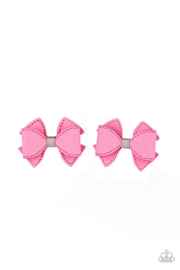 Boots and Bows - Pink Hair Clip 802h