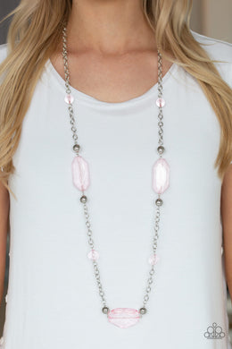 Crystal Charm - Pink Necklace 1330n