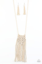 Load image into Gallery viewer, Macrame Mantra - White Necklace 1259N
