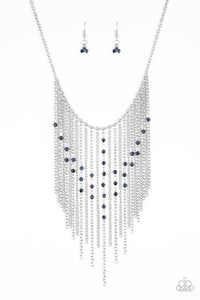 First Class Fringe -Blue Necklace 1159N
