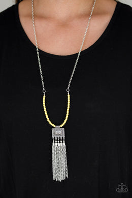 Mayan Masquerade - Yellow Necklace