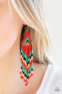 Colors of The Wind - Red Earring 88E