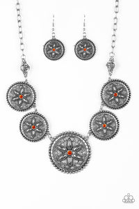 Written In The STAR LILIES - Orange Necklace 1339N