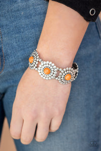 Bountiful Blossoms - Orange Bracelet 1616B