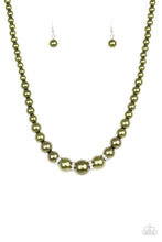 Load image into Gallery viewer, Party Pearls - Green Necklace 34n