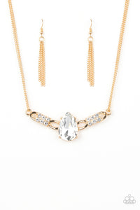 Way To Make An Entrance - Gold Necklace 73n