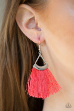 Load image into Gallery viewer, Tassel Tuesdays - Orange Earring 31E