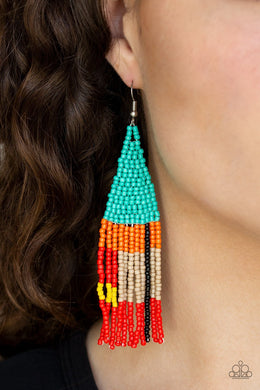 Beaded Boho - Blue Earring