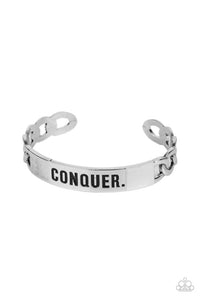 Conquer  Your Fears - Silver Bracelet 1691b