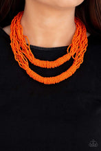 Load image into Gallery viewer, Right As RAINFOREST - Orange  Necklace 1022n