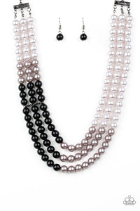 Times Square Starlet  & Central Park Celebrity - Black Necklace & Bracelet Set 88n