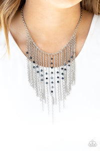 First Class Fringe -Blue Necklace 1159N
