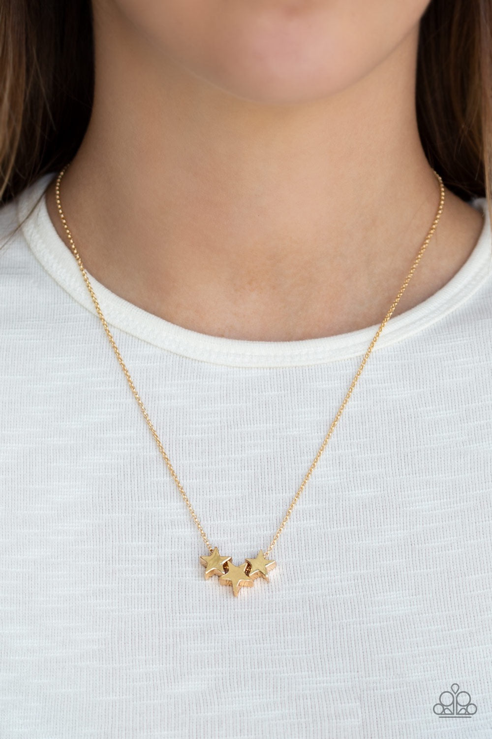 Shoot For The Stars - Gold Necklace 1247N