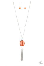 Load image into Gallery viewer, Tasseled Tranquility - Orange Necklace 1103N