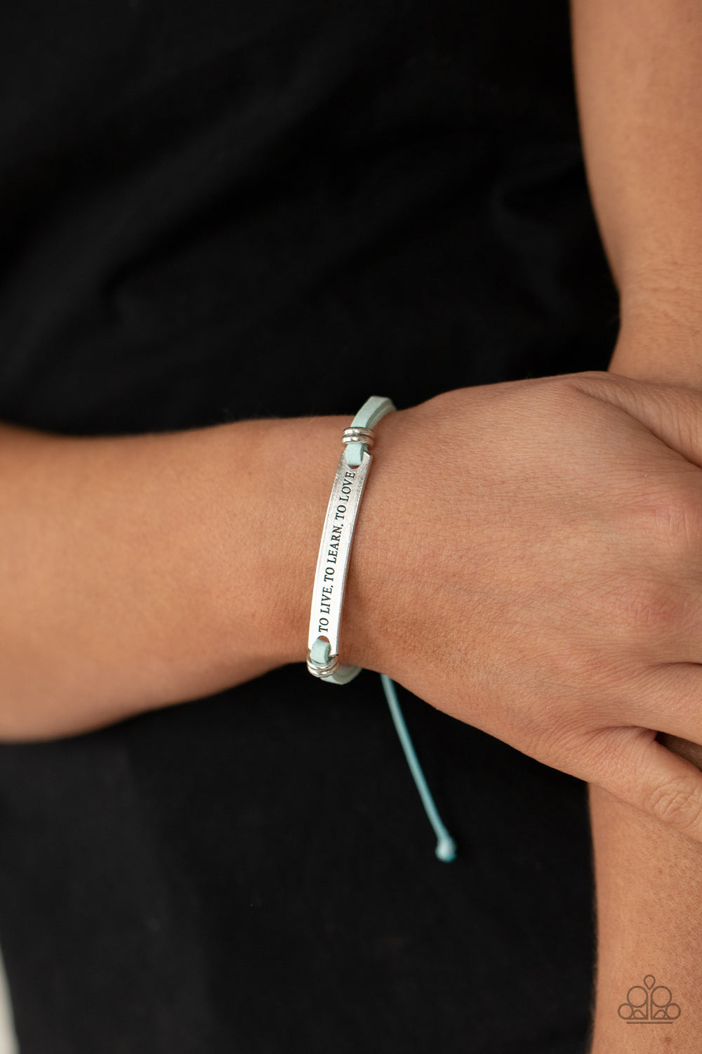 To Live , To Learn ,To Love - Blue Bracelet 1599b