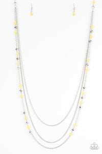 Colorful Cadence - Yellow Necklace