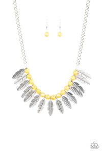 Dessert Plumes - Yellow Necklace 1105N