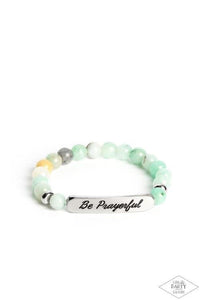 Be Prayerful - Green Bracelet 1657B