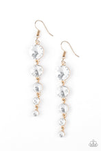 Load image into Gallery viewer, Raining Rhinestones - Gold Earring 2535E