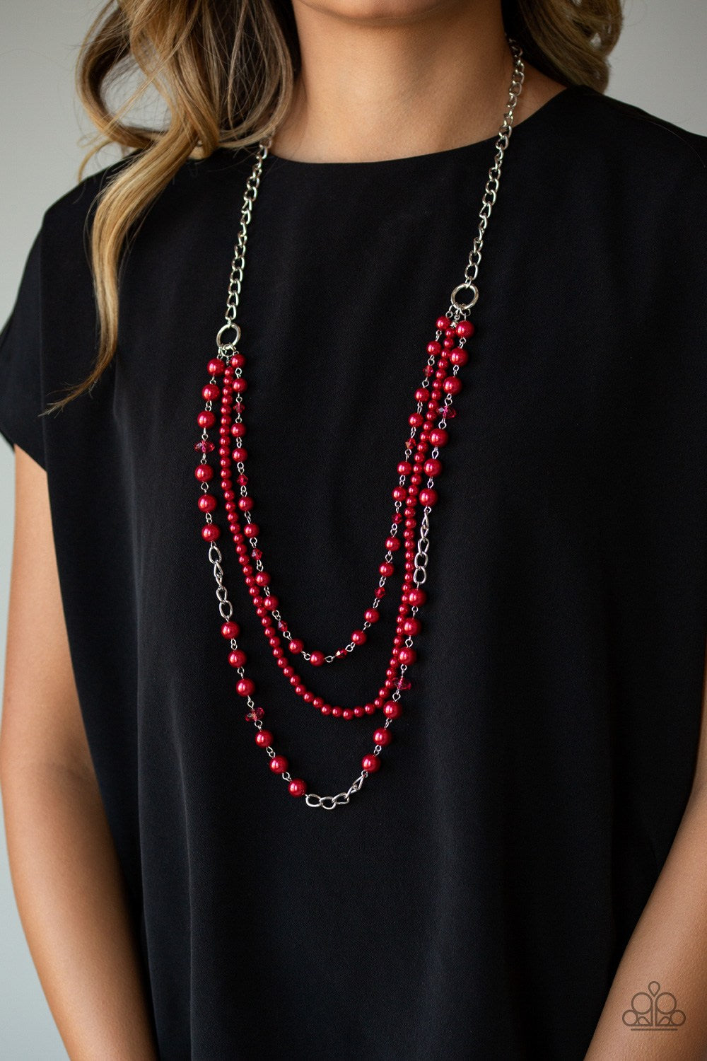 New York City Chic - Red Necklace 2585N