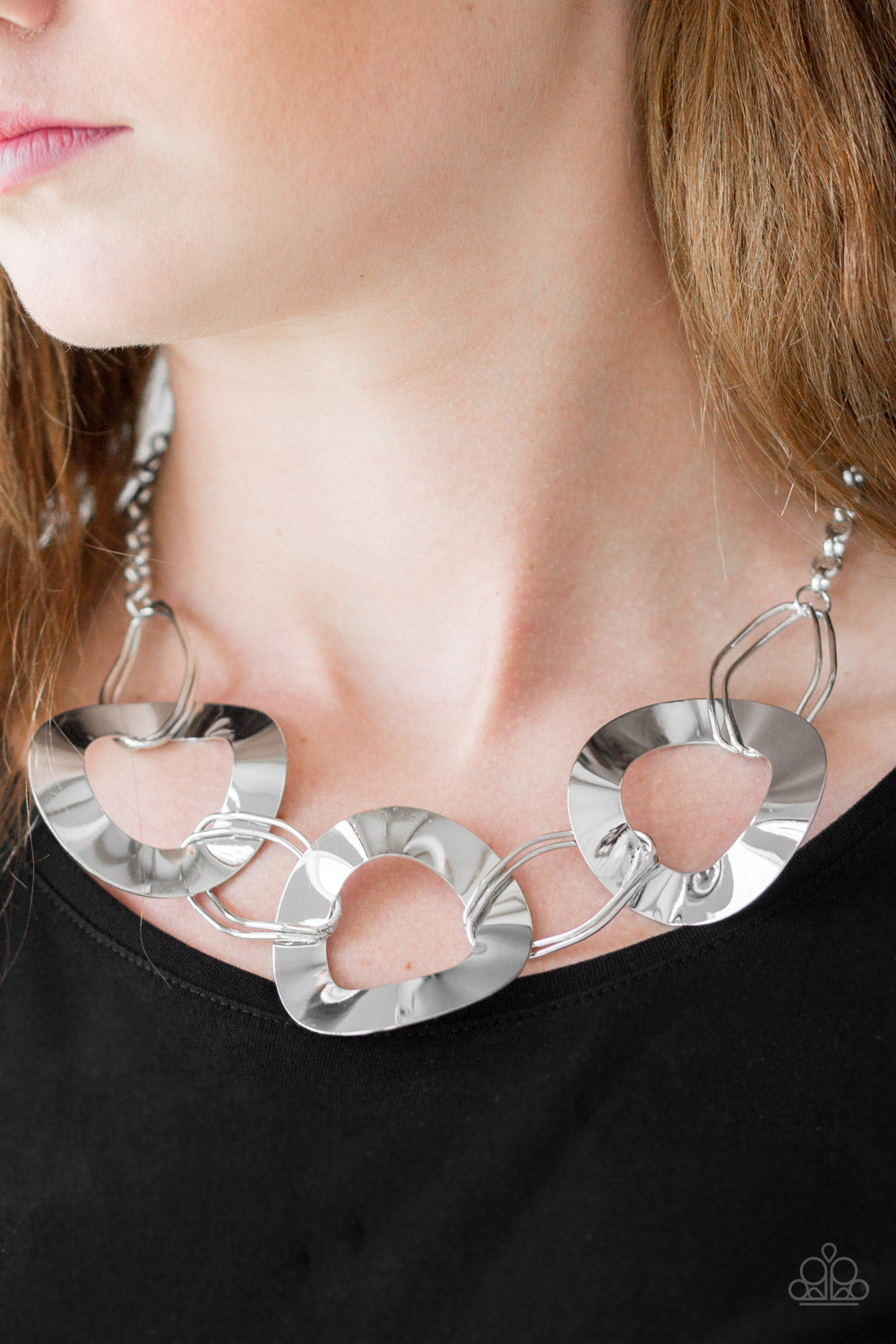 Modern Mechanical - Silver Necklace 1290n