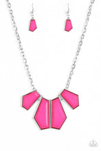 Load image into Gallery viewer, Get Up and GEO Pink Necklace 1325n