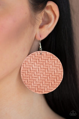 Plaited Plains - Pink Earring 2502E