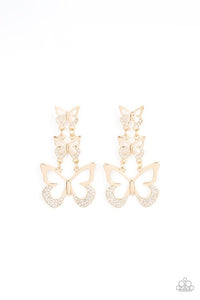 Flamboyant Flutter - Gold Earring