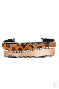 Flirtatiously Feline - Brown Bracelet 1563B