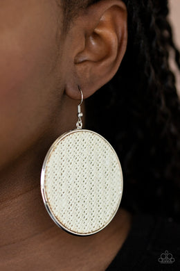 Wonderfully Woven - White Earring 2798e