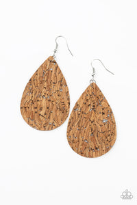 Cork It Over - Silver Earring 2516e