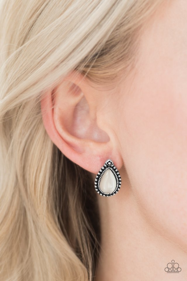 Wouldn’t GLEAM Of It - White Post Earrings 2559E