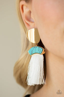 Insta Inca -  Blue Fringe Earring 12E